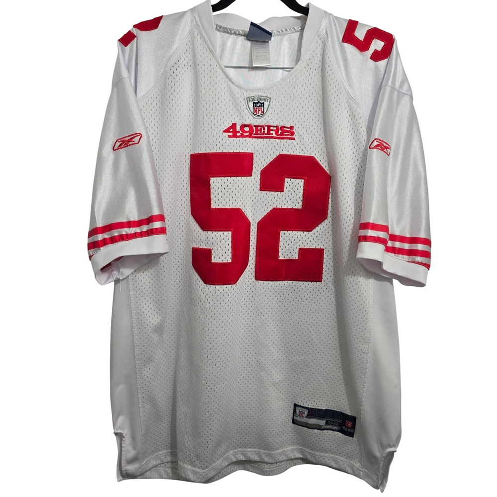 Reebok NFL San Francisco 49ers Patrick Willis #52 Jersey White Mens 54 R700A 05